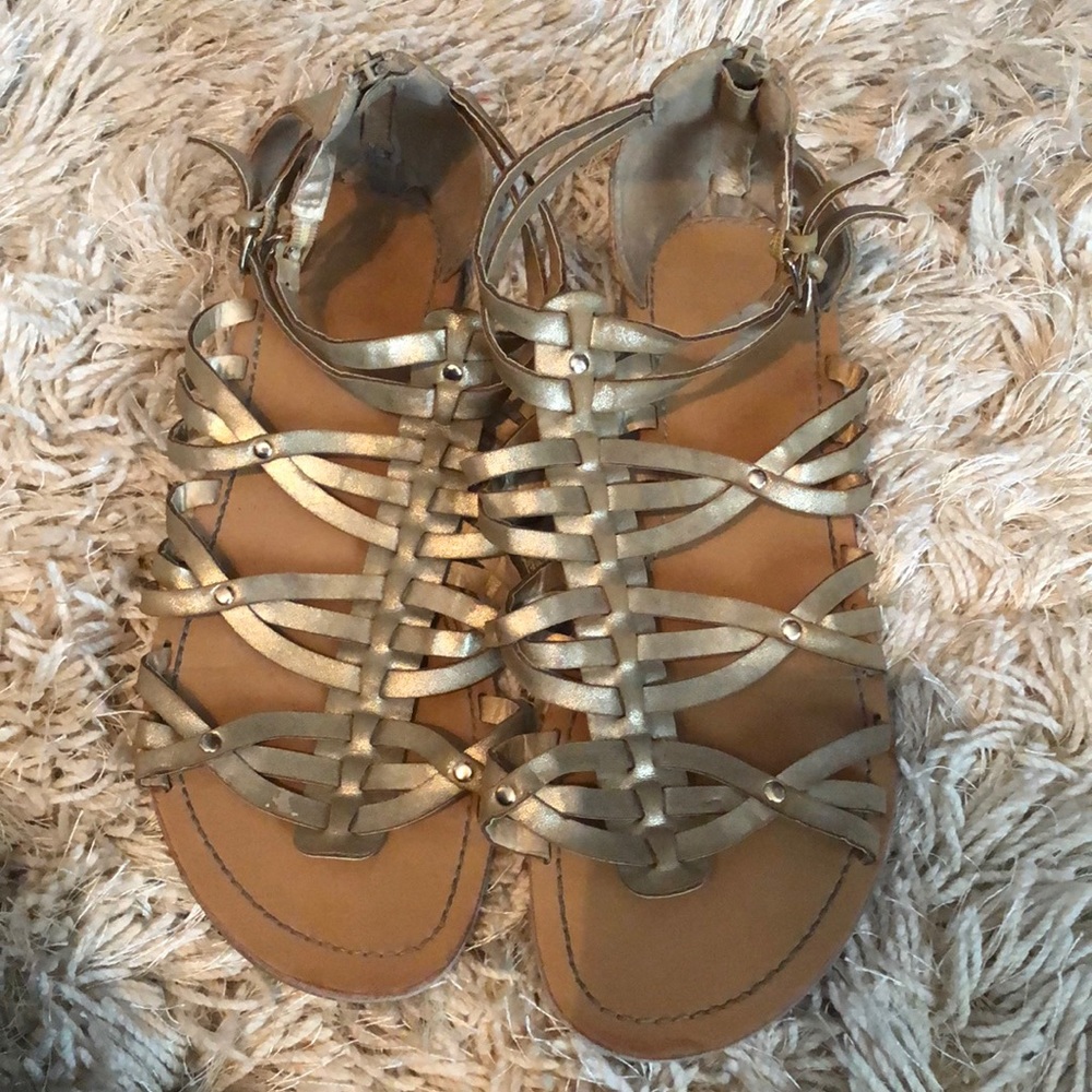 Guess gold gladiator sandals